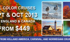 New England & Canada Fall Color Cruises 2013 from $449