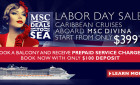 MSC Cruises Labor Day Sale – Fares from $399